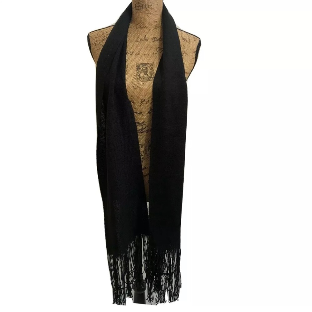 ST. TOPAZ Made In Italy Black Scarf Scarves